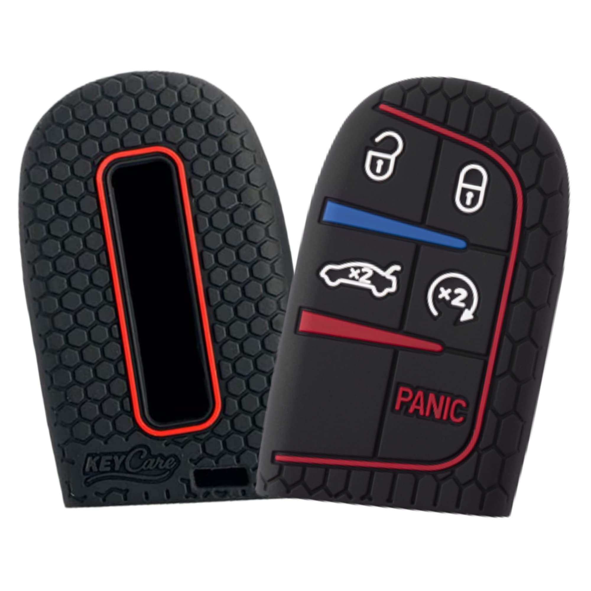 Ame Sound Plex 2Pcs Key Fob Cover Compatible With Grand Cherokee, Renegade, Charger, Challenger, Dart, Durango, Journey 300 Keyf