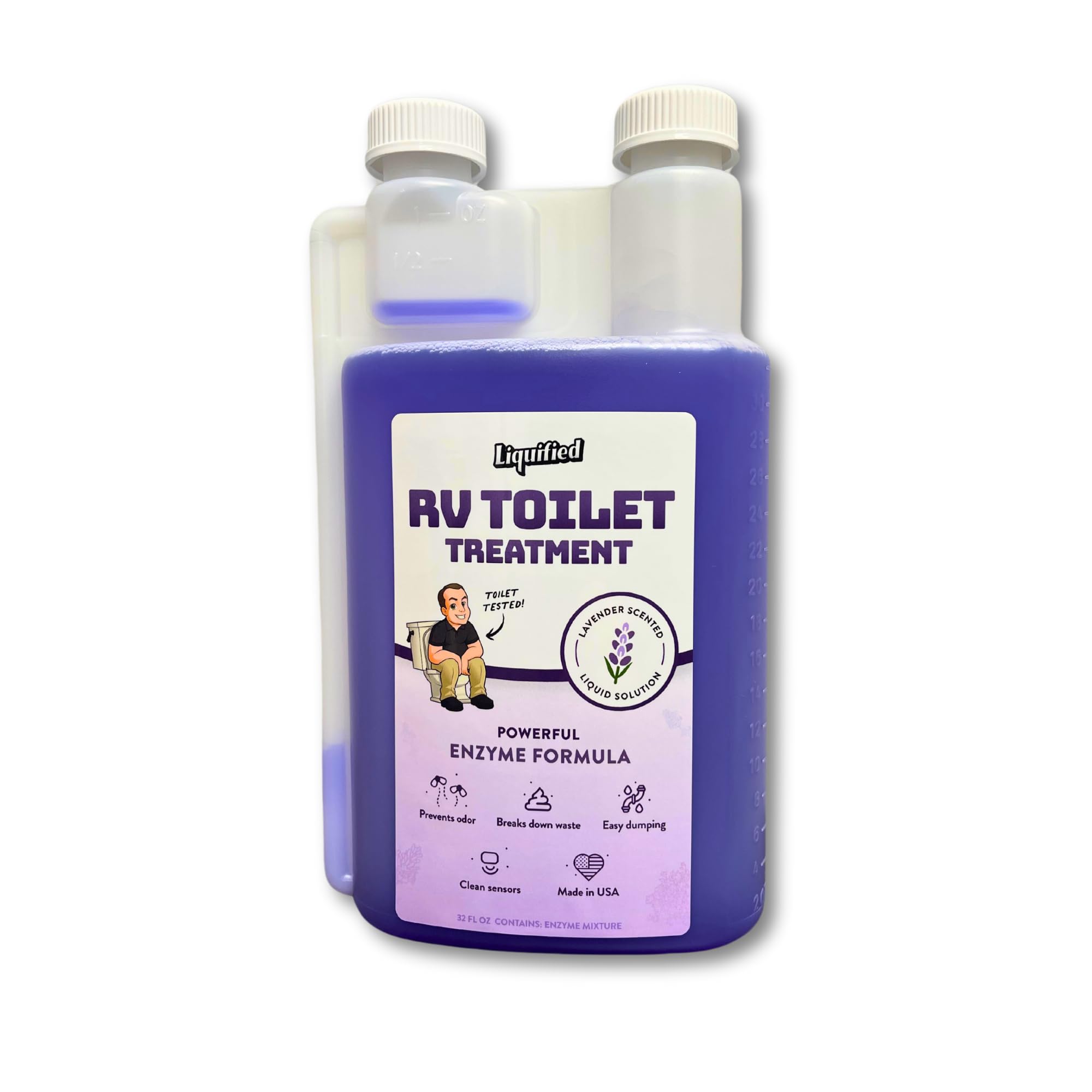 Liquified Rv Toilet Treatment - Black Holding Tank Digester - Odor Eliminator - Lavender Scent - Matts Rv Reviews (Lavender, 32O