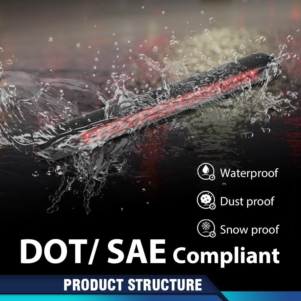 Pit66 Third 3Rd Brake Light Led Compatible With Chevy Blazer S10 1994-2005/Fit Suburban Yukon 1992-2004/Fit Gmc Jimmy 1994-2001