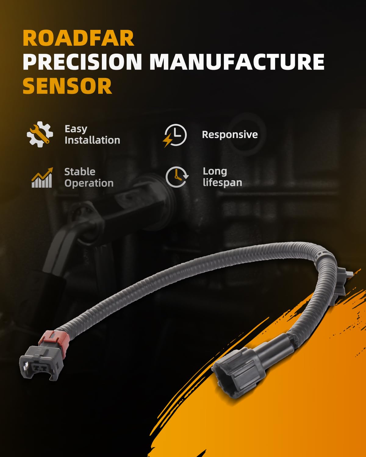 ROADFAR Detonation Knock Sensor with Harness 2206030P00 Fit for Infiniti G20 I30 J30 Q45 QX4,for Mercury Villager,for Nissan 200