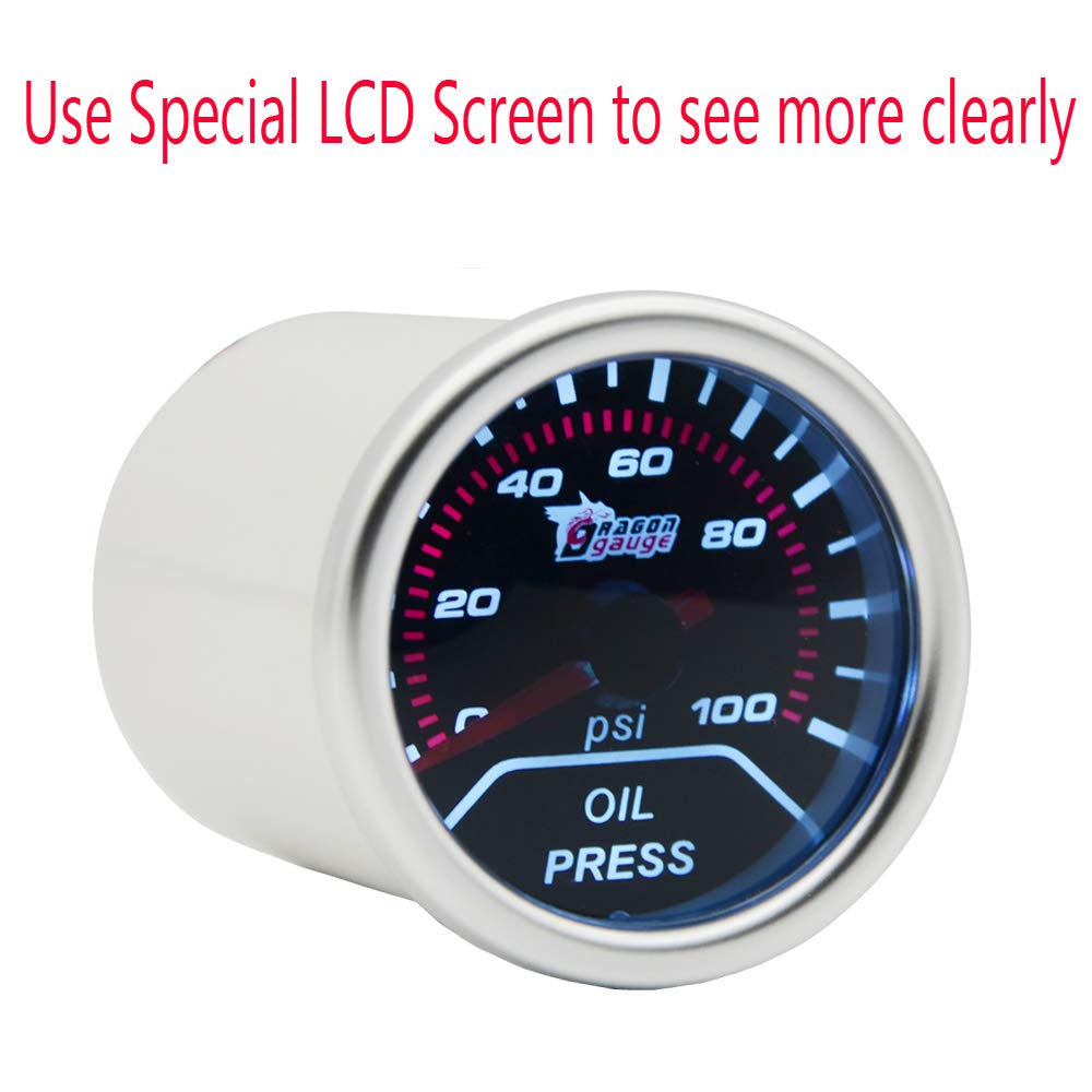 Esupport Car 2'' 52Mm Oil Press Gauge Meter Pressure Automotive