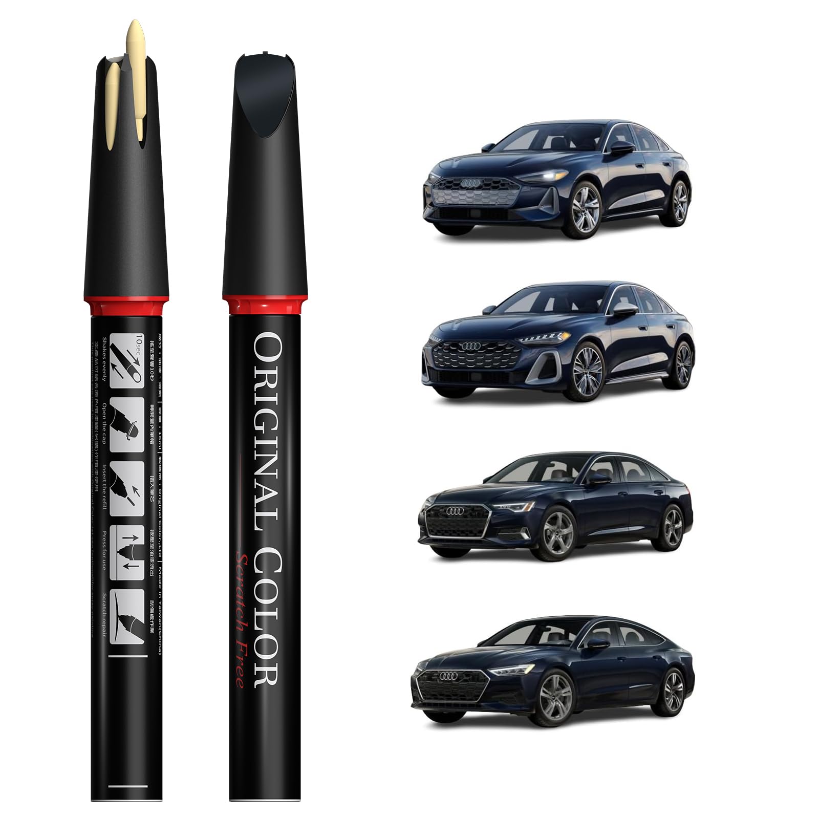 Carhoo LX5R/W1 Moonlight Blue Suitable for Audi Exact Match Touch Up Paint Pen Car Scratch Repair - Genuine Custom Color(16ml)