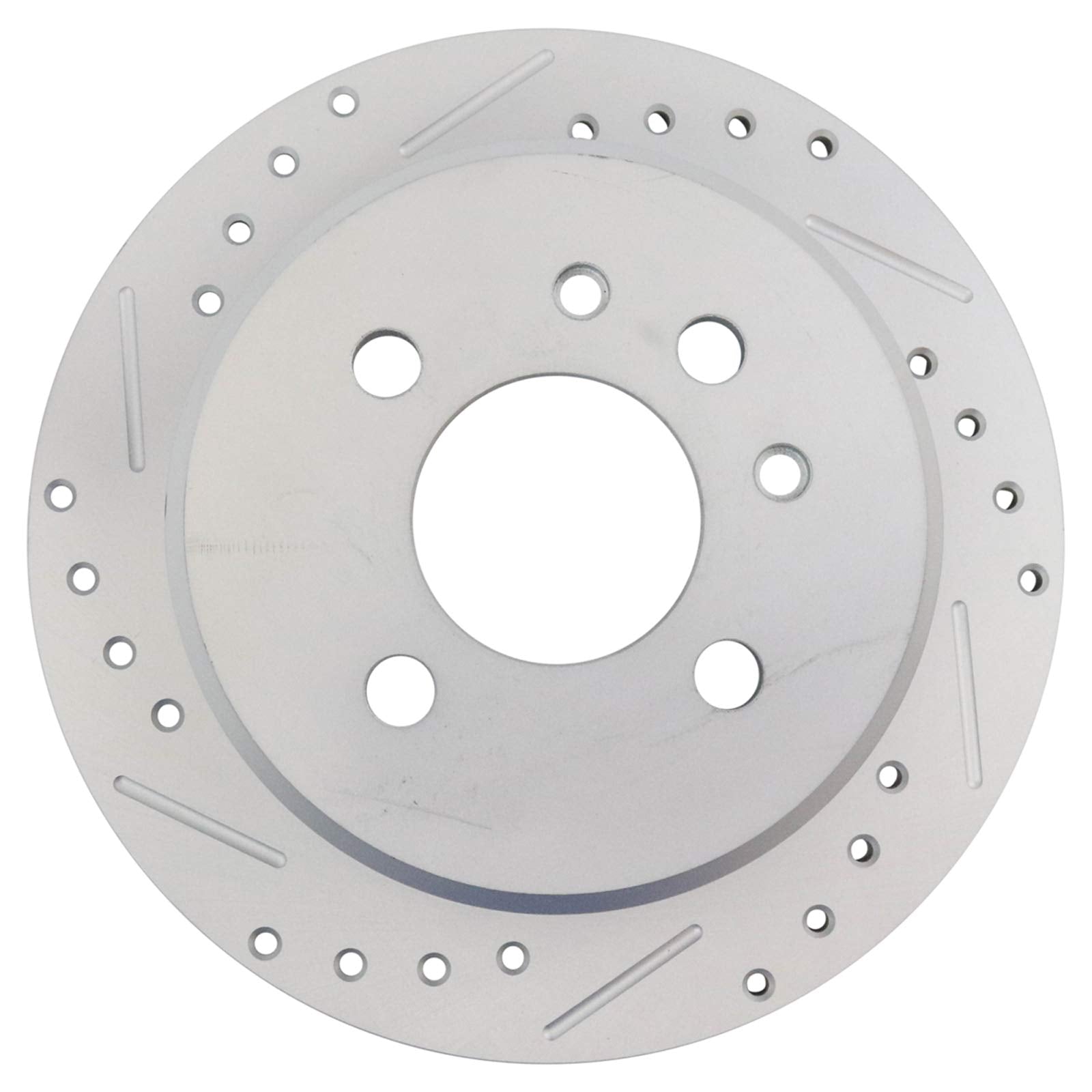 Trq Rear Performance Brake Rotors Set Premium G-Coated Cross Drilled & Slotted Compatible With 1991 Bmw 318I 1984-1987 325E 1987