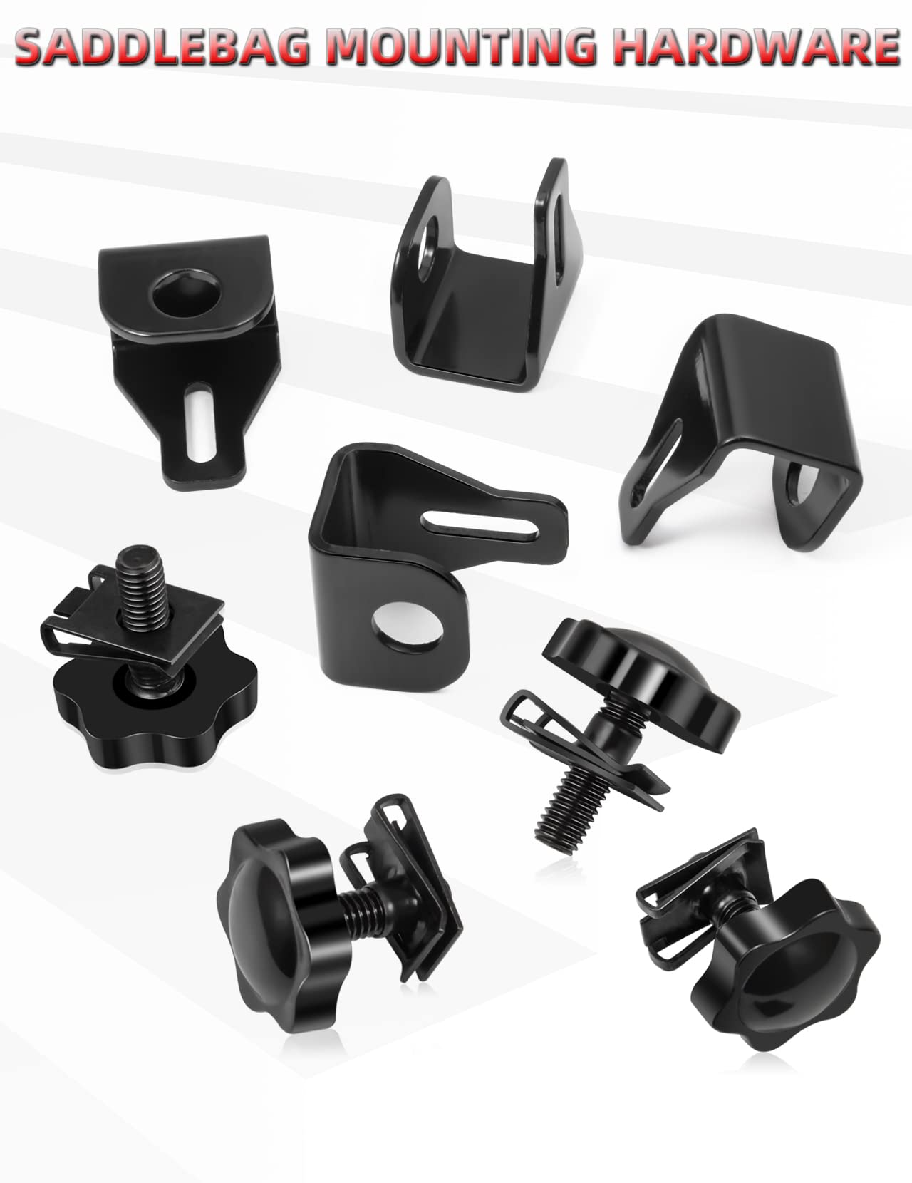 Amazicha Saddlebag Security System Theft Deterrent Bolts Saddle Bag Locks Mounting Screws Compatible For Harley Davidson Touring Road King Street Glide Electra Glide Road Glide 1993-2023