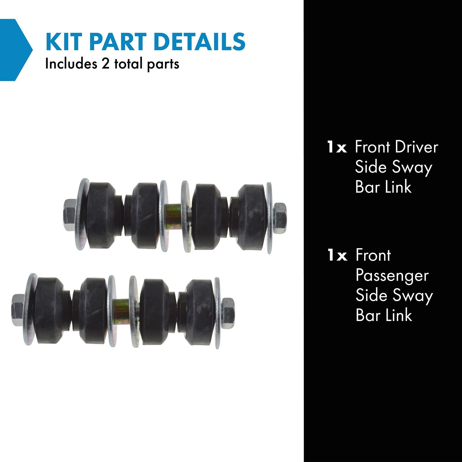 Trq Front Sway Bar Stabilizer Link Set Compatible With 1997-1999 Acura Cl 1995-1998 Tl 1990-1997 Honda Accord Odyssey 1996-1999