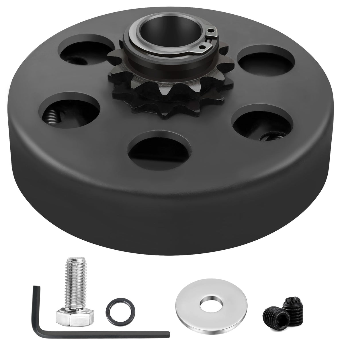 LotFancy Go Kart Clutch 3/4 Bore 12T for #35 Chain, Predator 212 Engine Centrifugal Clutch, with Screws Allen Wrench Clutch Bolt