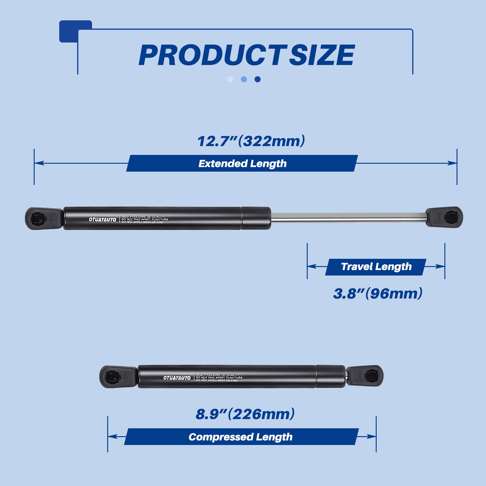Otuayauto Front Hood Struts, Hood Lift Support Shock Replacement For 2004-2012 Nissan Titan, 2004 Nissan Pathfinder, 2005-2013 N