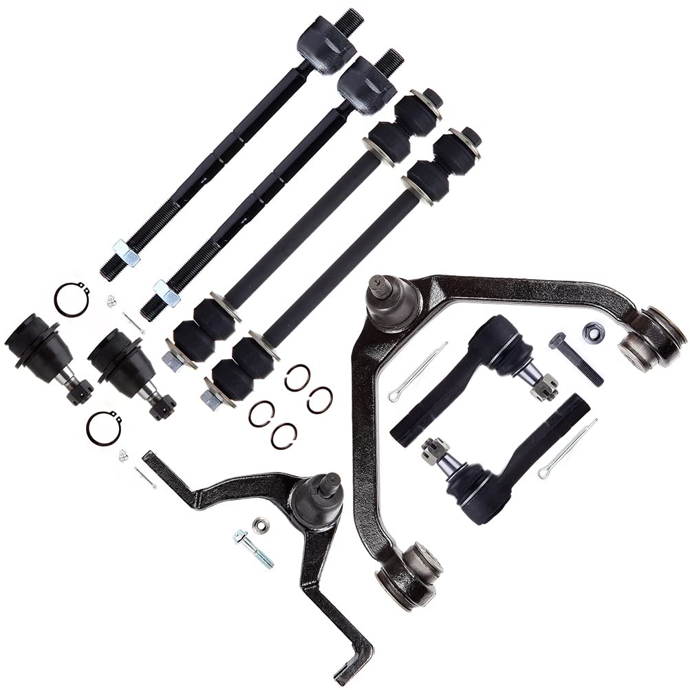 Scitoo 10Pcs Front Suspension Kit Upper Control Arm Tie Rod End Sway Bar Link Lower Ball Joint Fit 1995-2001 Explorer 1998-2011 Ranger 1999-2007 B3000 2000-2009 B4000 1997-2001 Mountaineer