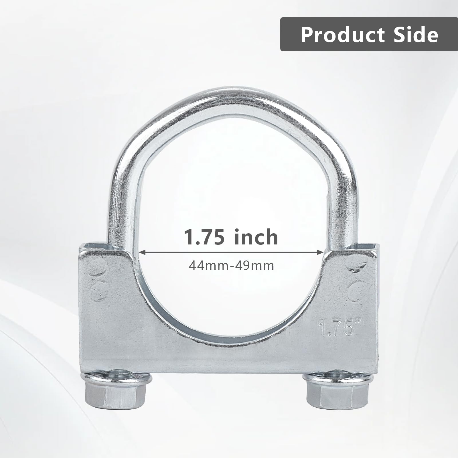 Lcgp 1.75'' Heavy Duty U Bolt Clamps Saddle Type Anti-Corrosion 2 Pack Muffler Clamps