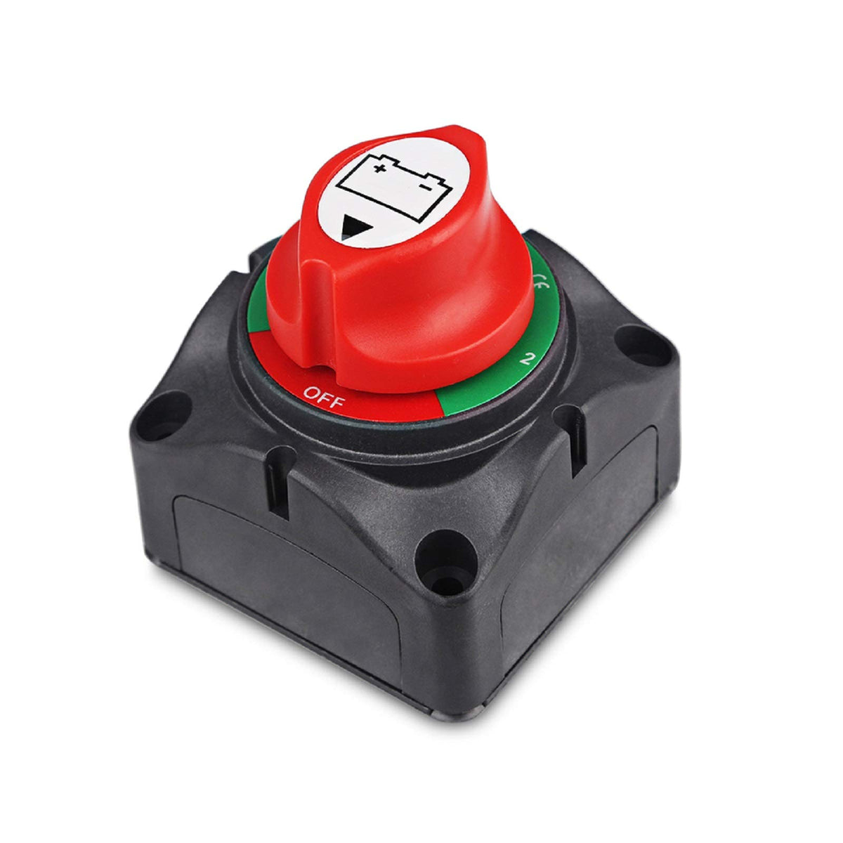 1-2-Both-Off Battery Switch 12V-60V Battery Disconnect Master Cut Shut Off for Marine Boat Car RV ATV Vehicle Heavy Duty Battery
