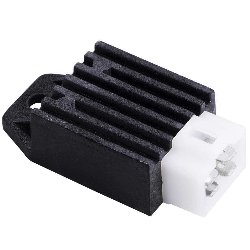 CNCMOTOK CDI Box Ignition Coil Solenoid Relay Voltage Regulator with Spark Plug Set of Five(5) for 50cc 70cc 90cc 110cc 125cc AT