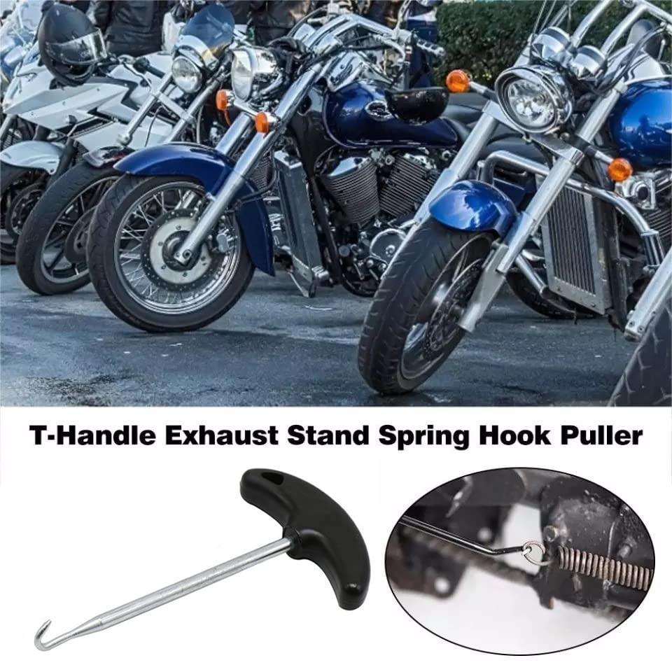 Motorcycle Spring Puller, Motorcycle Exhaust Pipe Spring Puller Installer Hook Tool, Exhaust Pipe Springs 67Mm/75Mm Swivel Hook, Exhaust Spring Tool, Motorcycle Installer Hook, Exhaust Spring (1 Set)