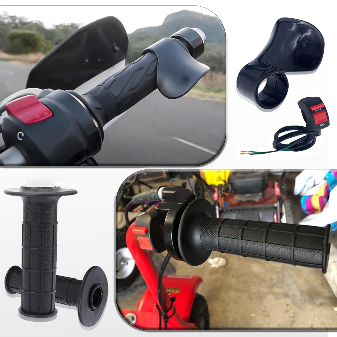 22Mm Mini Bike Throttle Cable Twist Handle Grip Assy For Coleman Ct200U Ct200U-Ex Bt200X Predator 212Cc Baja Db30 Warrior Mb200 Massimo Motovox 196Cc 200Cc 6.5Hp 7/8' Atv Accessories