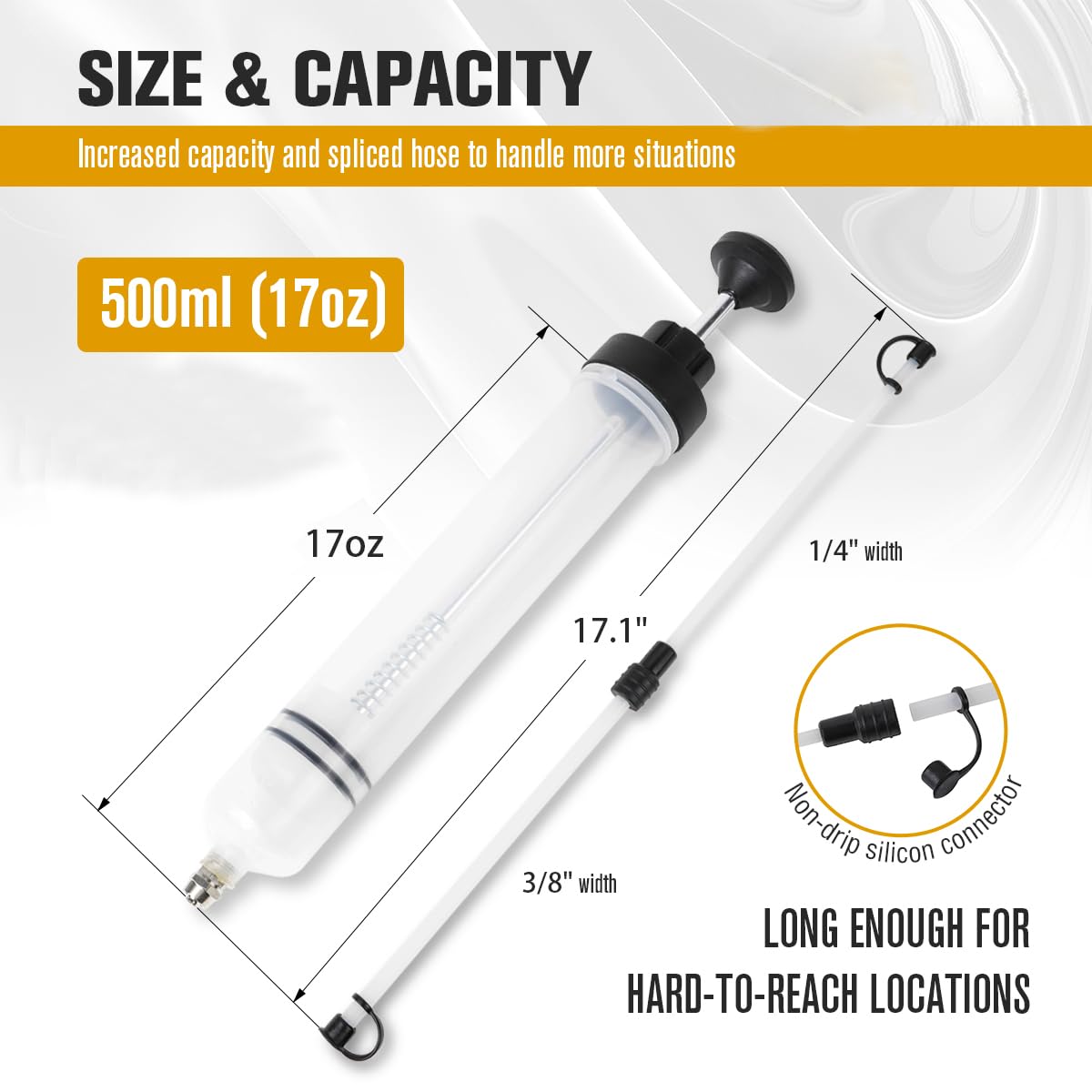 Wenzhon Fluid Extractor, Automotive Fluid Extractor Pump Manual Fuel Suction & Filler, Efficient Oil Extractor Pump for Fluid Ex