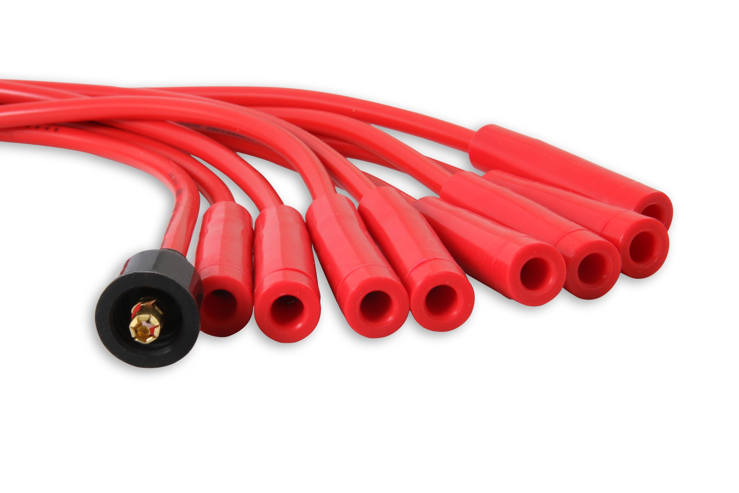 Accel 4040R Spark Plug Wire Set- 8Mm - Red Wire With Red Straight Boots