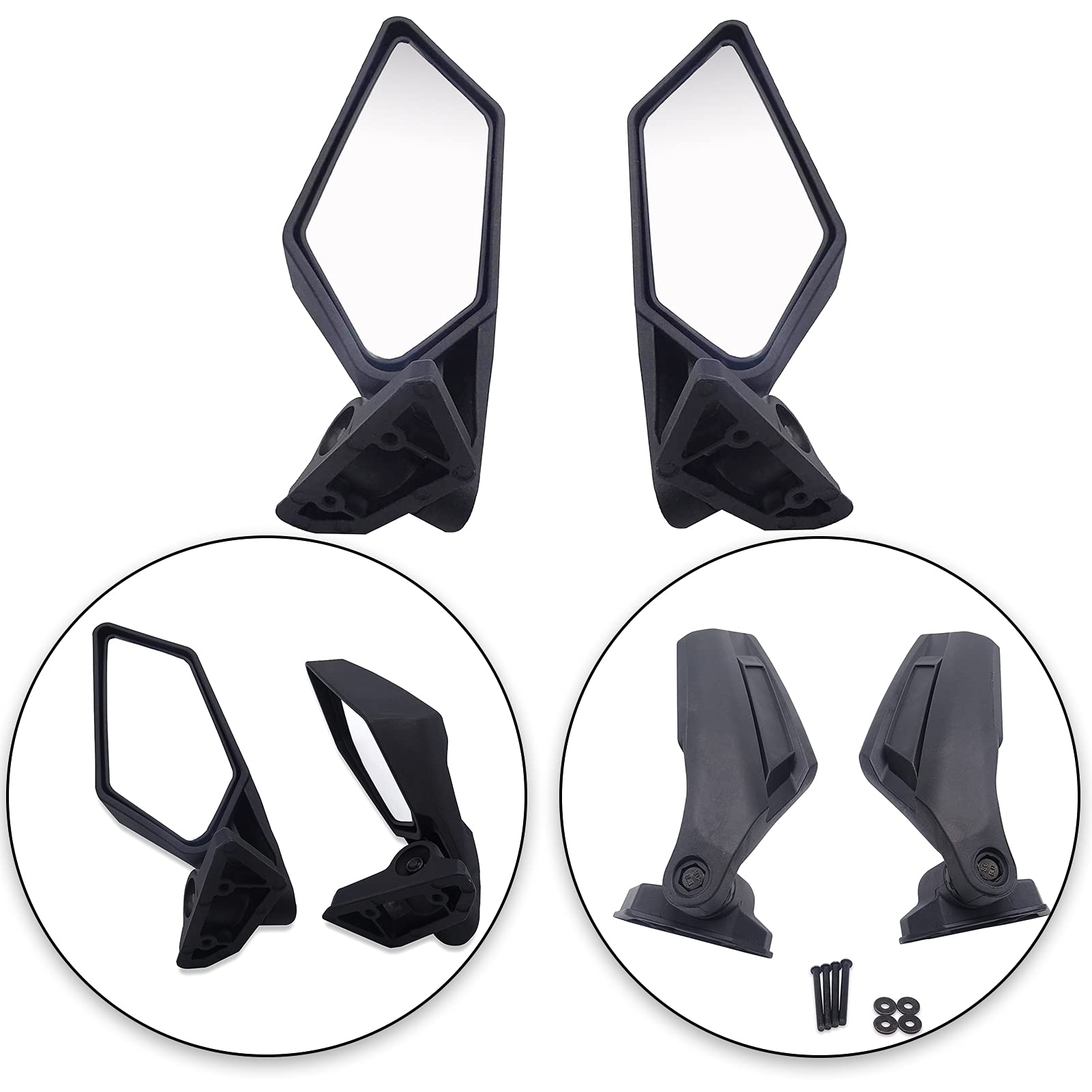 Wsays Maverick X3 Side Mirror Rear View Racing Style Compatible with Can Am Maverick X3 XRS XDS MAX Off-road 2017 2018 2019 2020