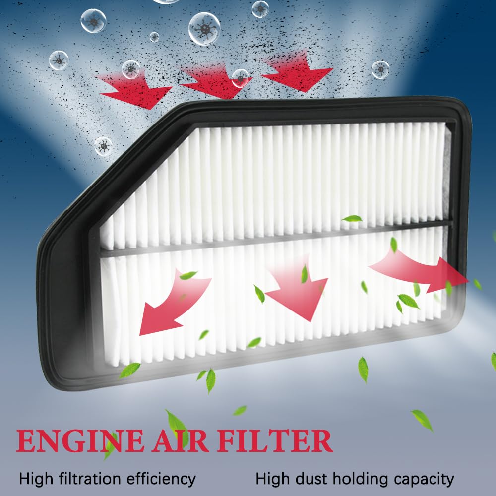 Apeixoto Engine Air Filter, (CA11042) Air Filter Compatible with 2011-2017 Odyssey V6 3.5L Engine Air Filter With Replace # 1722