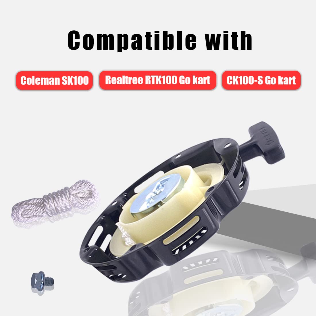 Pull Start Recoil Starter For Coleman Ck100-S Ct100U Cc100X Mini Bike Sk100 Go-Kart 97Cc 2.8 Hp Mm-B80 Mini Bike With Spark Plug