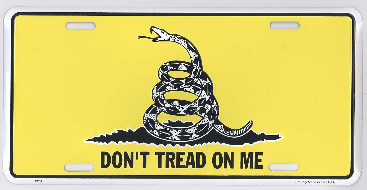Hangtime - Don'T Tread On Me 6X12 Inch Metal License Plate