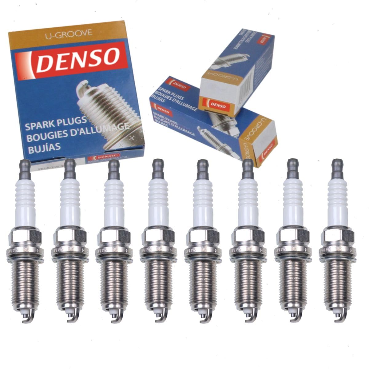 8 pc DENSO Standard U-Groove Spark Plugs compatible with Honda Civic 1.3L L4 2006-2010