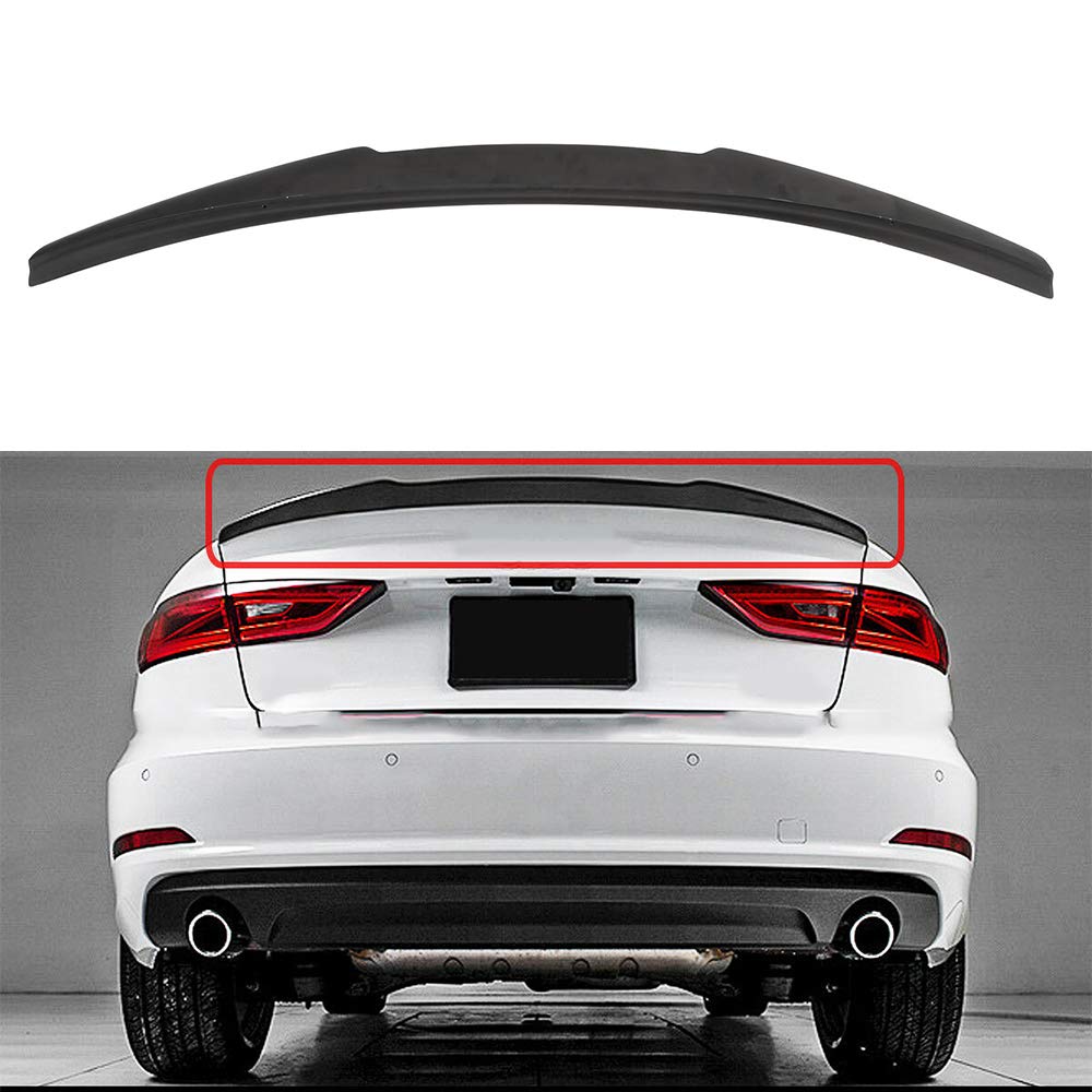Scitoo Abs Black Rear Trunk Spoiler Wing Exterior Accessories Styling Kits Replacement For Audi A3 4-Door Sedan 1.8L Premium