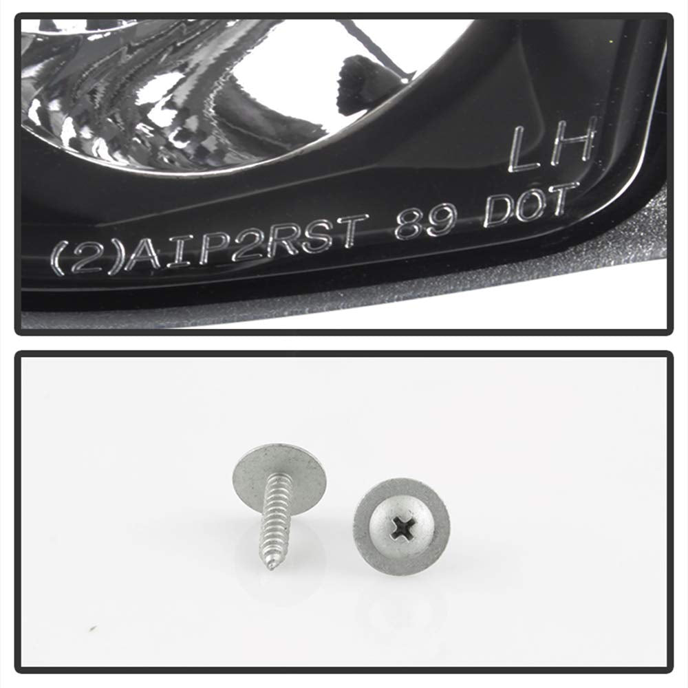 Acanii - For 1987-1996 Ford F150 F250 F350 Bronco Black Rear Tail Lights Brake Lamps Pair Driver & Passenger Side