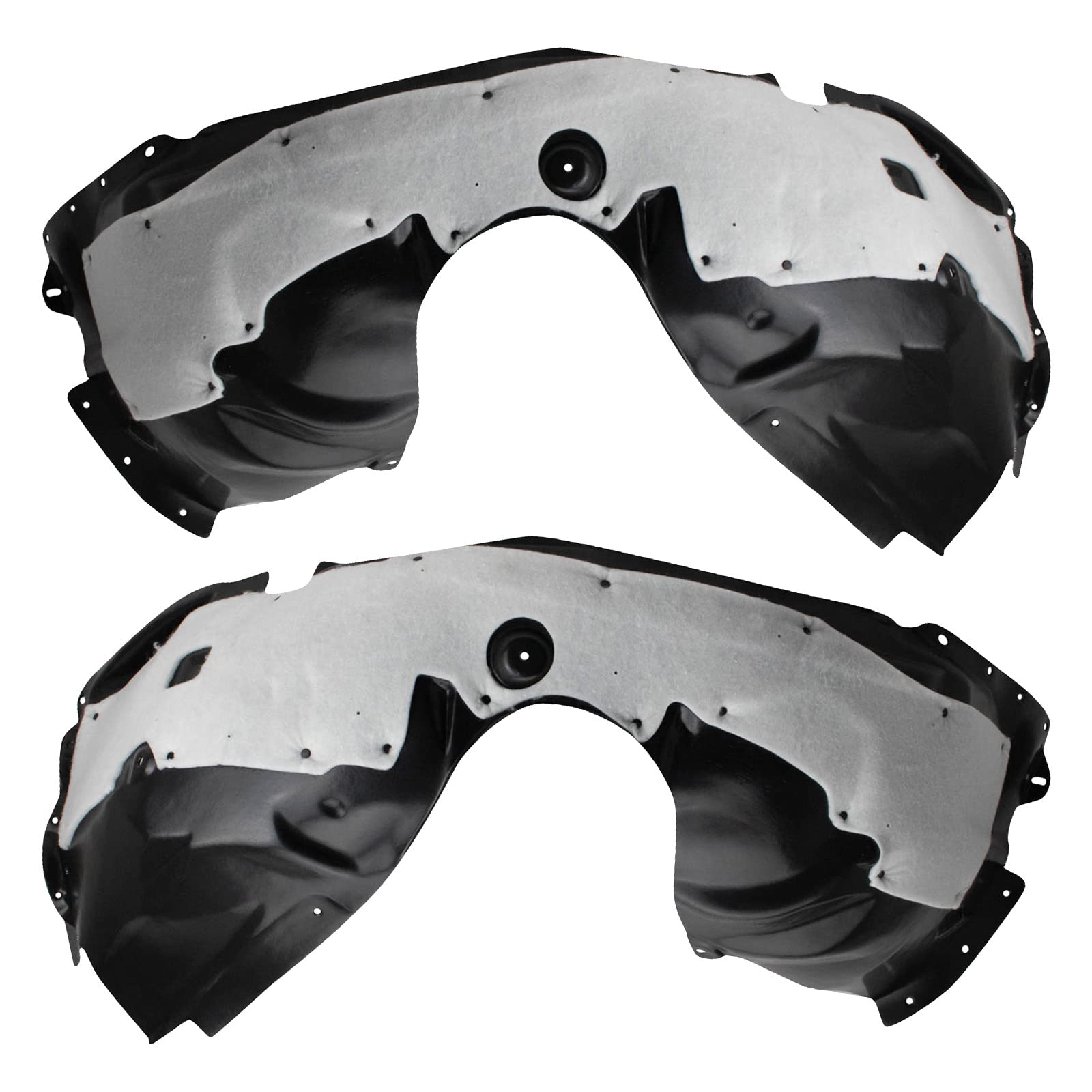 Trq Front Inner Fender Liner Set Compatible With 2013-2016 Ford Fusion Fo1248159 Fo1249159