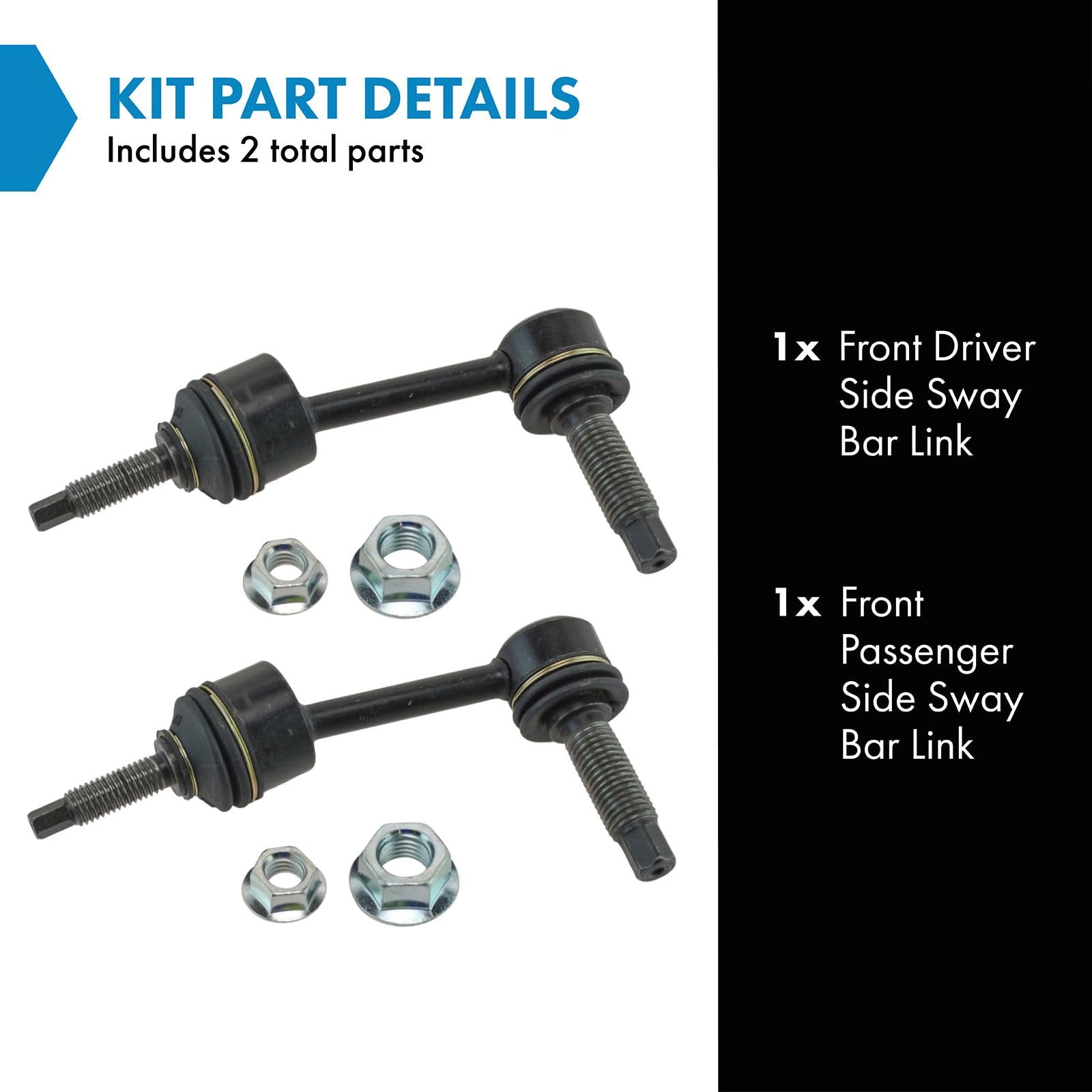 Trq Front Sway Bar Stabilizer Link Set Compatible With 2005-2006 Ford Expedition Lincoln Navigator