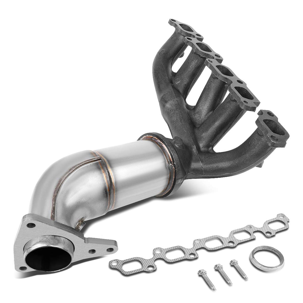 DNA MOTORING Catalytic Converter Exhaust Header Compatible with Colorado Canyon 2007-2012 / H3 I-370 2007-2008 3.7L 5Cyl, 126078