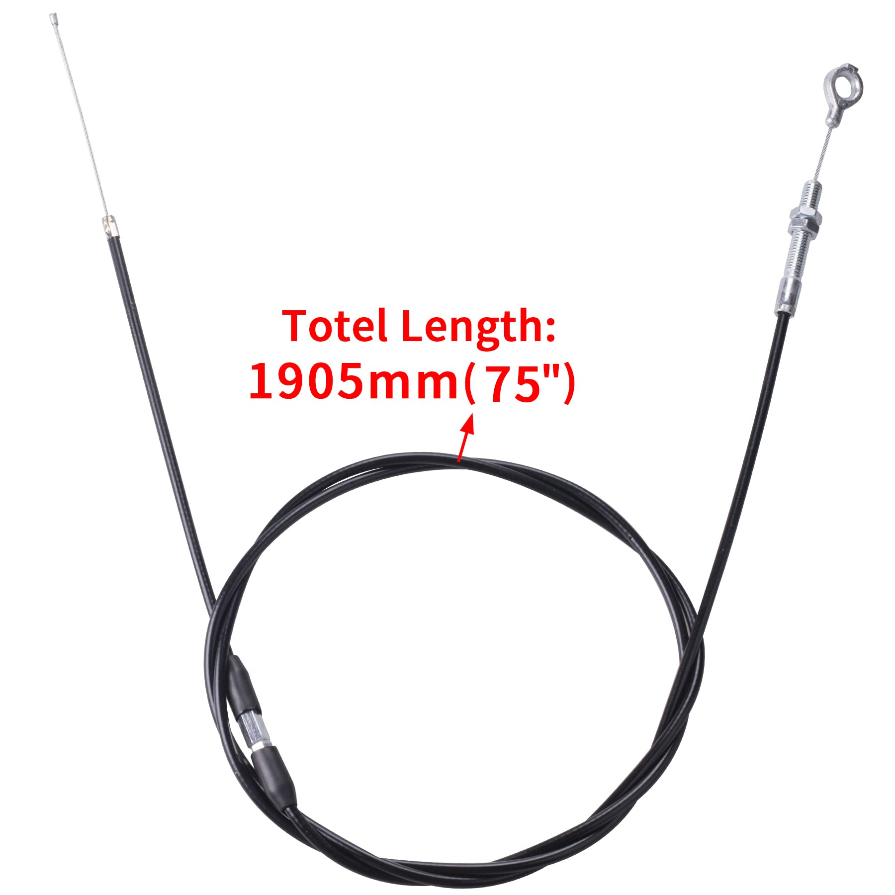 Mrelc Go -Kart Throttle Cable, 75'' Throttle Cable -Straight End For Vm22 Vm24 - Pz27