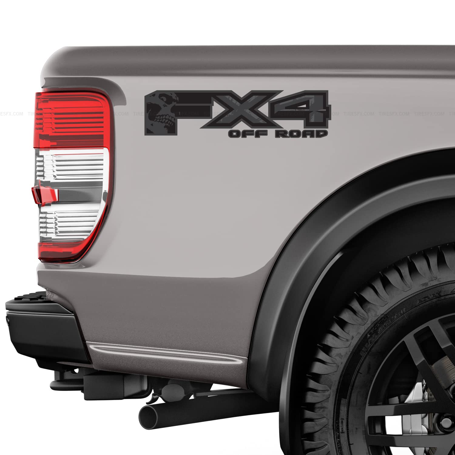 Fx4 Off Road Decal Replacement Sticker F 150 Bedside Emblem For 4X4 Truck Super Duty (Fx4 Off Road Decal Skull)