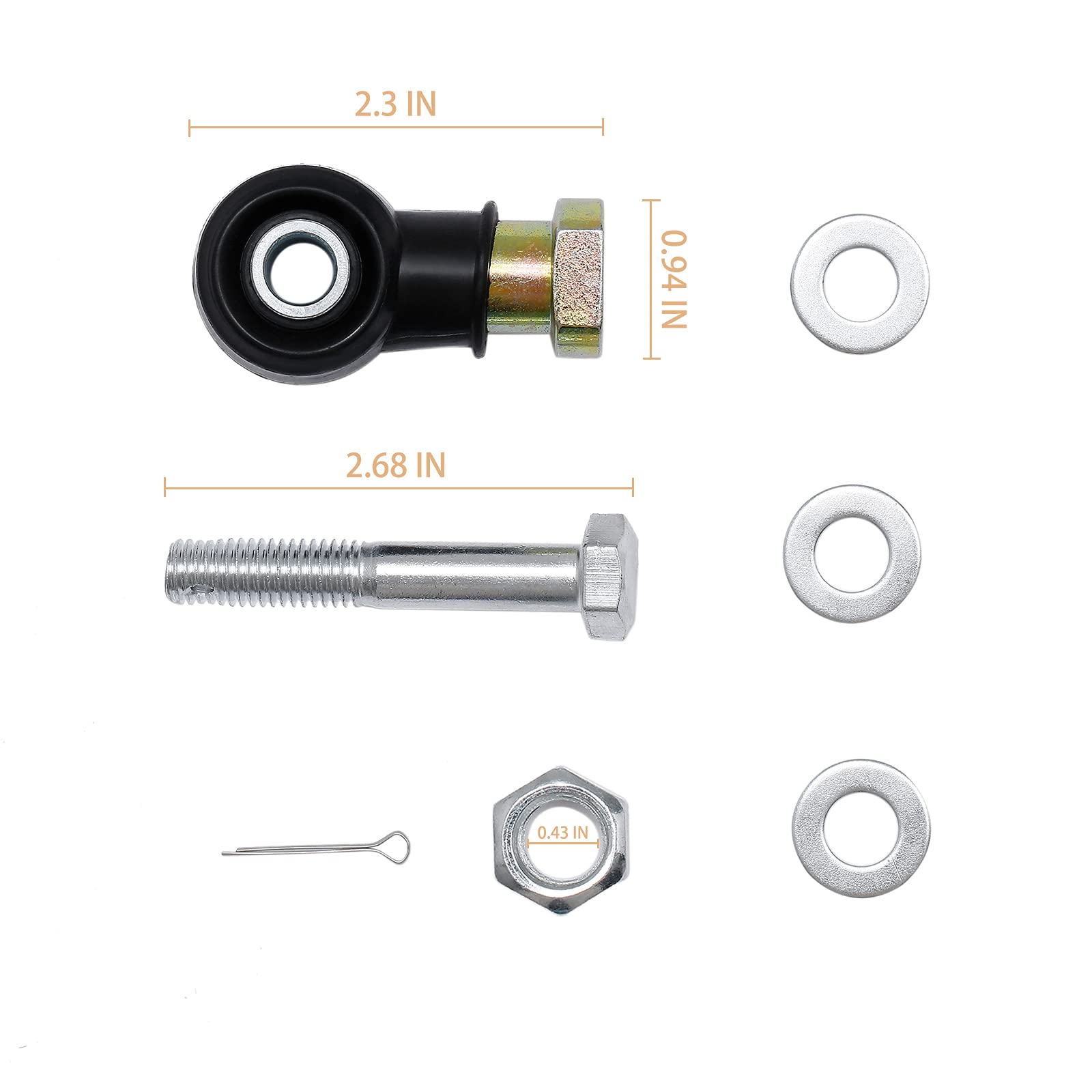 Tie Rod End Kit, Compatible With 1998-2004 Polaris Sportsman 335/400/500/600/700, 00-06 Magnum 325/330/500, 97-12 Scrambler 400/500, 00-02 Xplorer 250/300/400, 10-13 Trail Blazer 330 Atv Accessories