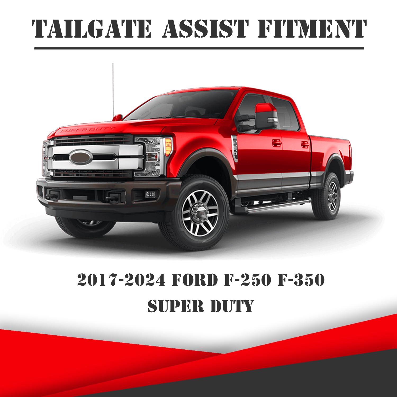 KitsPro Truck Tailgate Assist Accessories Compatible with 2017-2024 Ford F-250 F-350 Super Duty Tailgate Damping Strut Accessori
