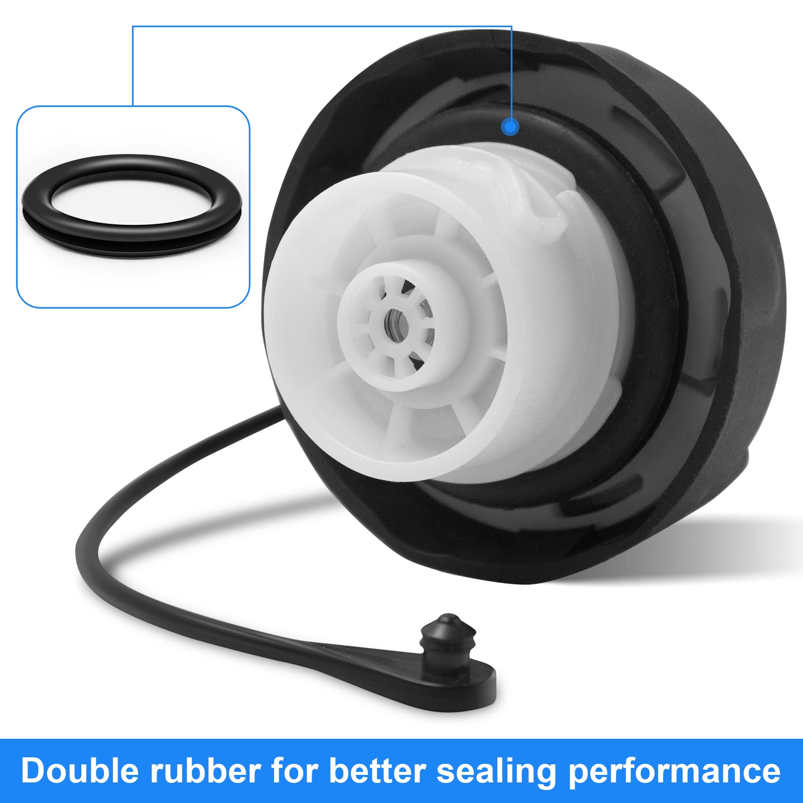 Premium Gas Cap, Fuel Cap By Tenbaba, Gas Cap Replacement For Dodge 2000-2019, Jeep Wrangler Jk 2003-2018, Ram 1500 2500 3500, Fuel Tank Cap Replace# 52100552Ag, 5210 0552Ag, 52030387Ab, 52030387Aa