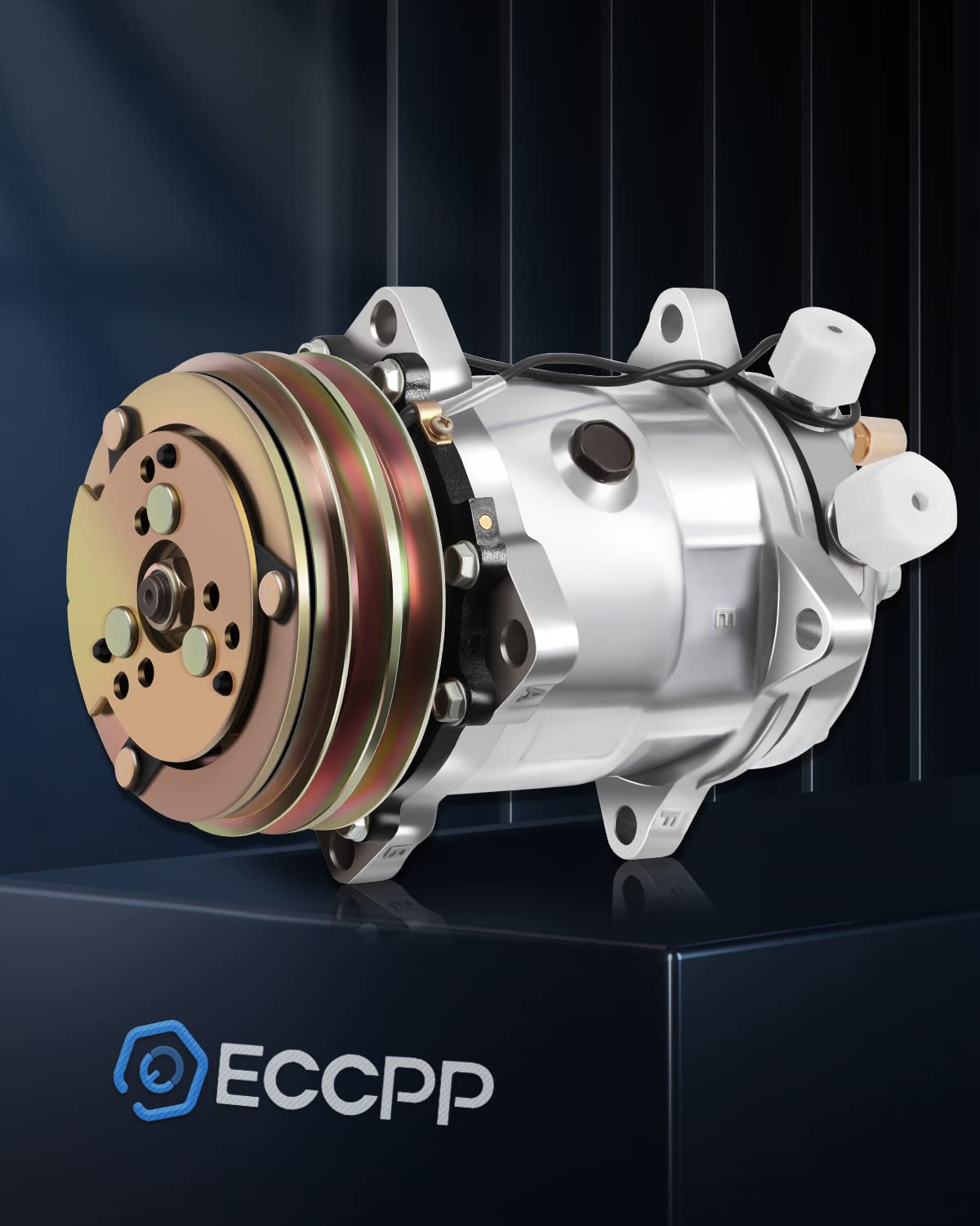 Eccpp A/C Compressor 1985-1986 Fit For Jeep Cj7 2.5L 1987-1990 For Jeep Wrangler 2.5L Ac Compressor With Clutch