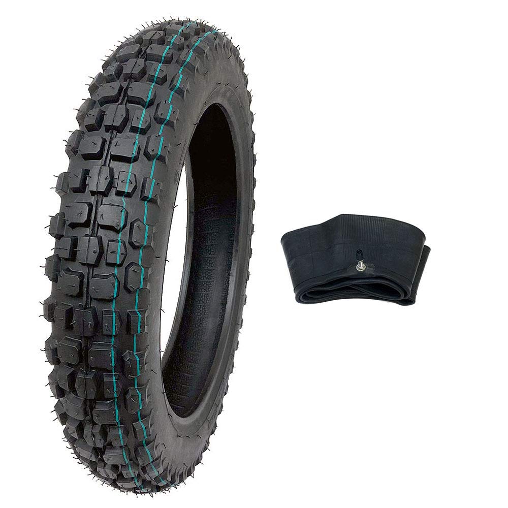 Mmg Combo Tire And Inner Tube Size 3.00-12 Front Or Rear Knobby Tread, Motorcycle Trail Off Road Dirt Bike Motocross Pit