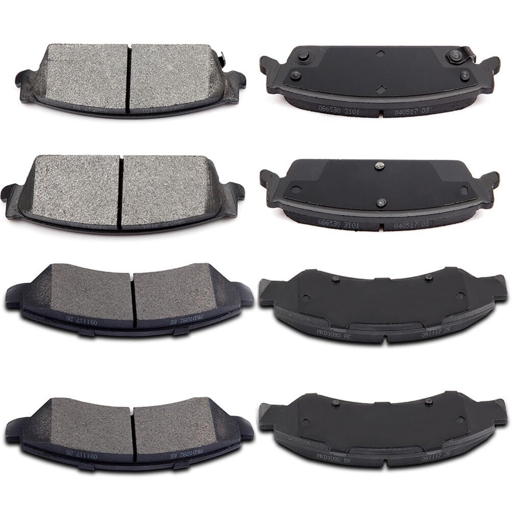 ECCPP D1092-7997 D1194-8312 Front & Rear Semi Metallic Disc Brake Pad Set Fit For 2007-2014 For Cadillac Escalade,2007-2014 For 