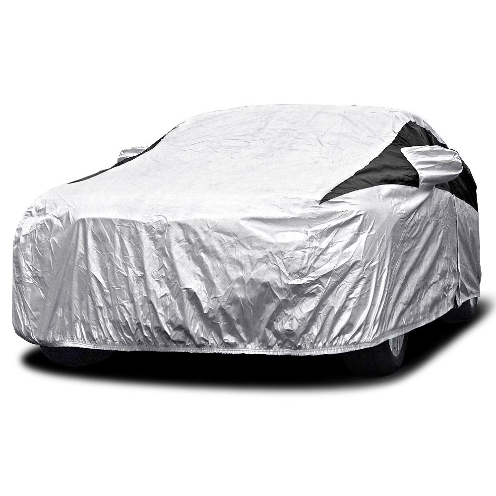 Titan Premium Multi-Layer Peva Car Cover For Hatchbacks 165-181''. Waterproof, Uv Protection, Anti-Scratch Protective Lining, Dr