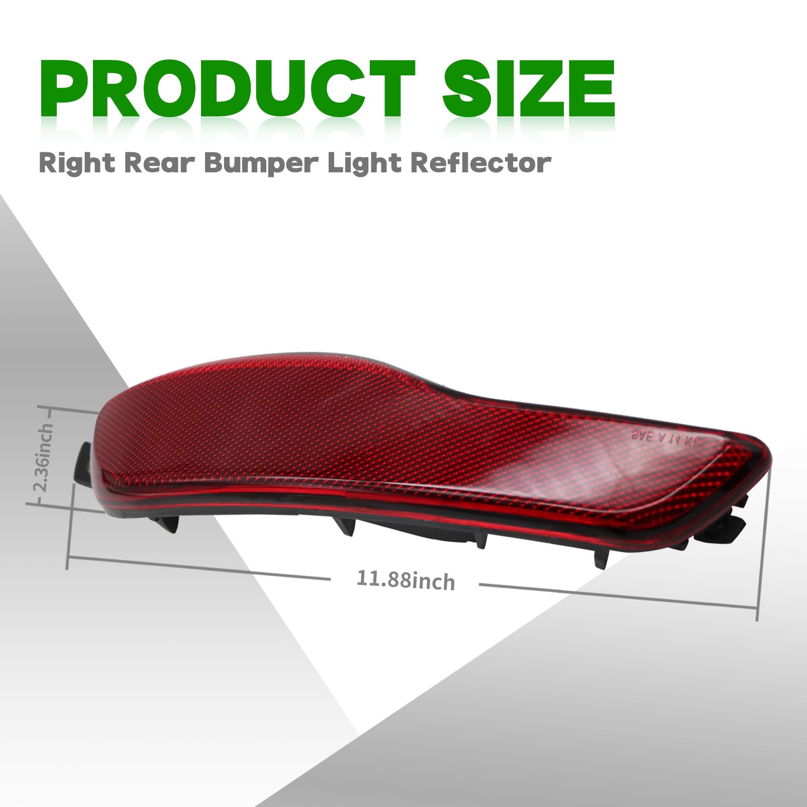 Yunnergo Rear Bumper Reflector Light 68105144Ac Compatible With Cherokee 2014 2015 2016 2017 2018 (Right)