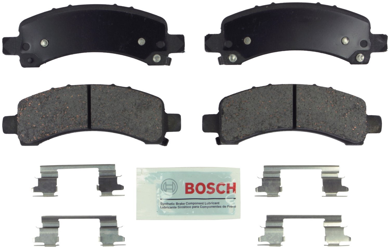 BOSCH BE974H Blue Semi-Metallic Disc Brake Pad Set With Hardware - Compatible With Select Chevrolet Express 2500, Express 3500; 