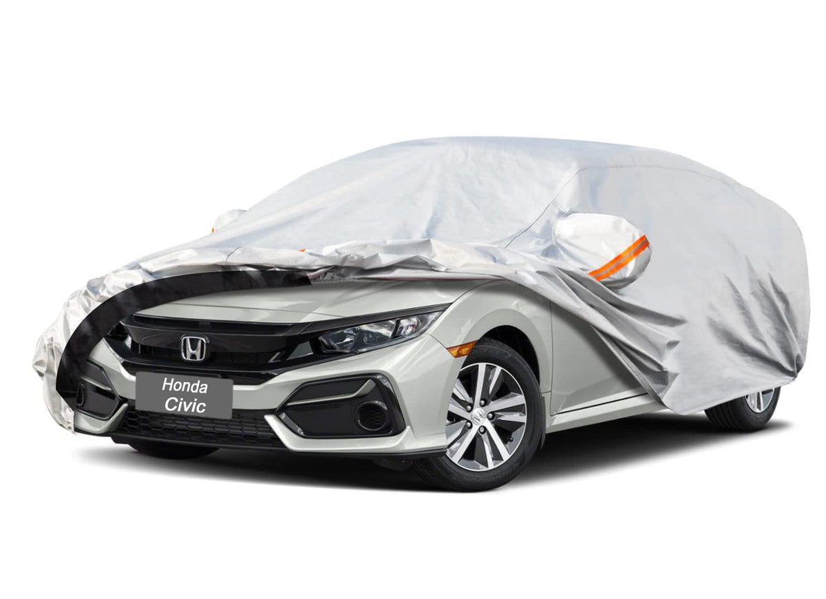 Gunhyi 6 Layer Car Cover Custom Fit Honda Civic Sedan/Coupe (1995-2025) Waterproof All Weather, Heavy Duty Outdoor Snow Sun Rain