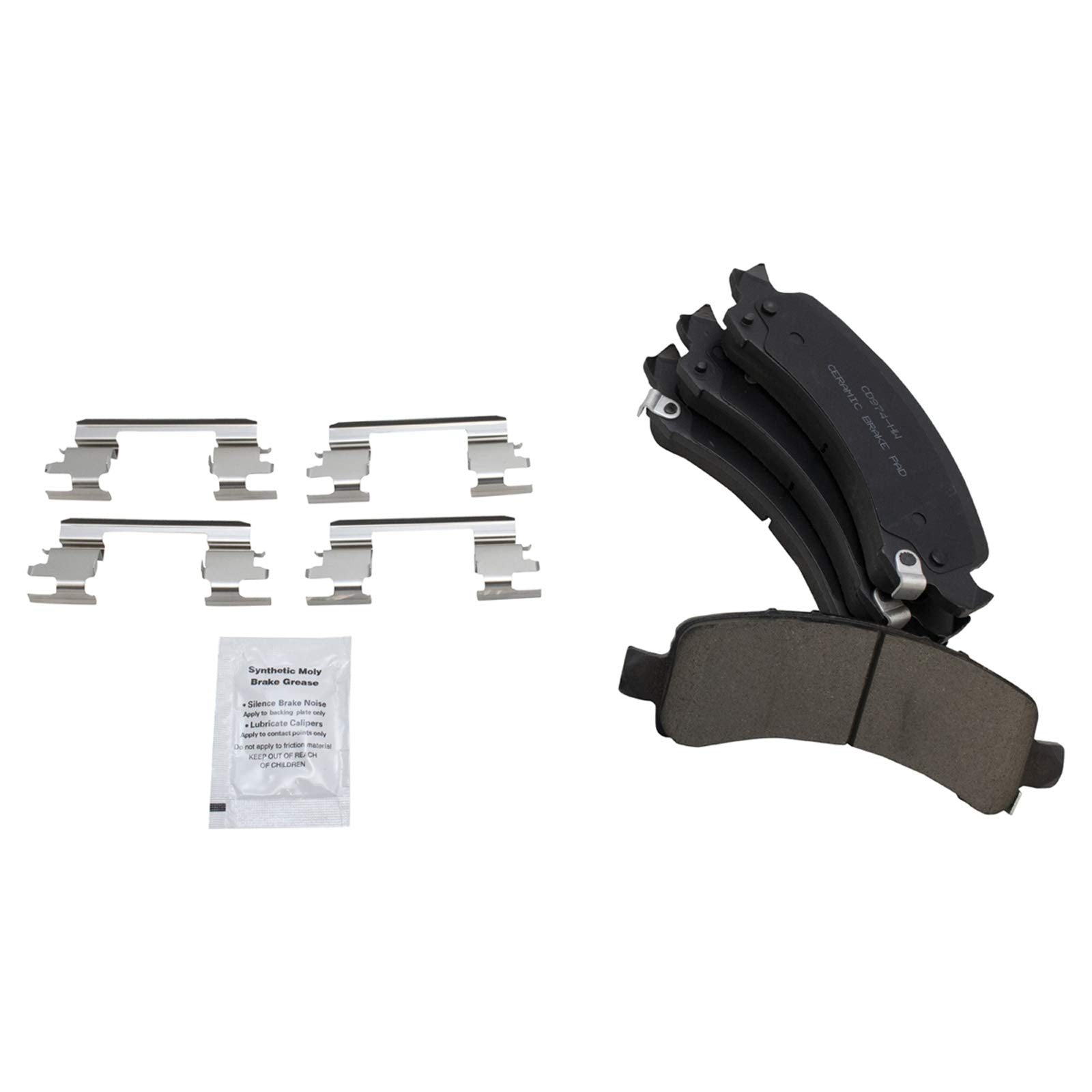 Trq Rear Brake Pad & Rotor Kit Brake Pads Brake Rotor Parking Brake Shoe Set Ceramic Compatible With 2008-2019 Chevrolet Express
