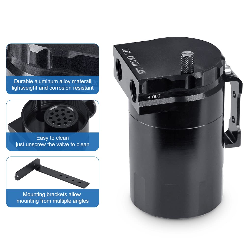 JDMON Oil Catch Can, Passenger Side Oil Separator Compatible with Ford F150 2.7EB 3.5EB 5.0L Passenger Side 2011-2021, Expeditio