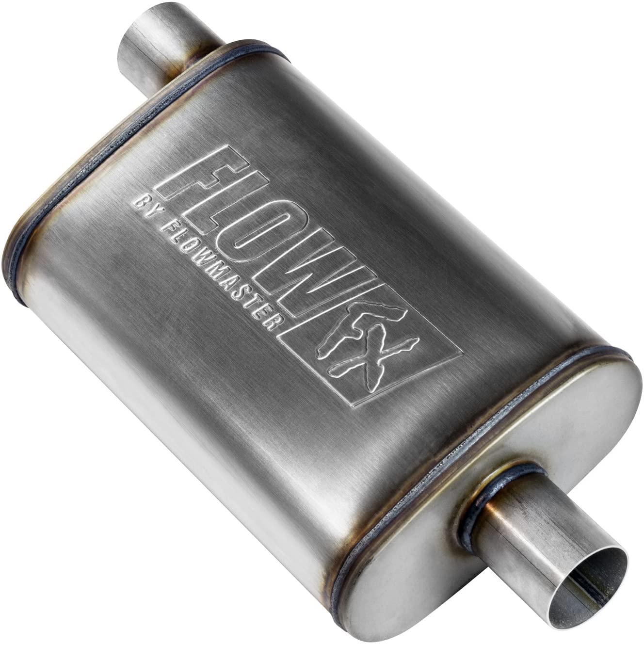 Flowmaster FlowFX Muffler 409S (2 Pack), 2.25 Offset In/ 2.25 Center Out - Moderate Sound