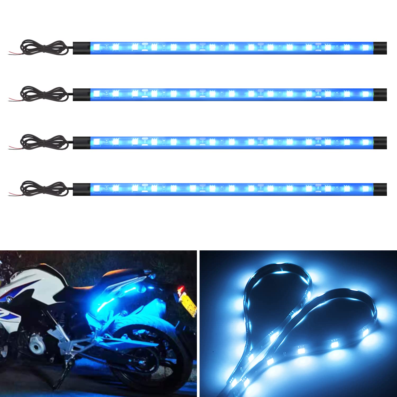 Ym E-Bright Led Strip Lights For Cars 27Cm 5050 15Smd 300Lumen Waterproof Car Underglow Lights- Motorcycles Golf Cart Boat Led I