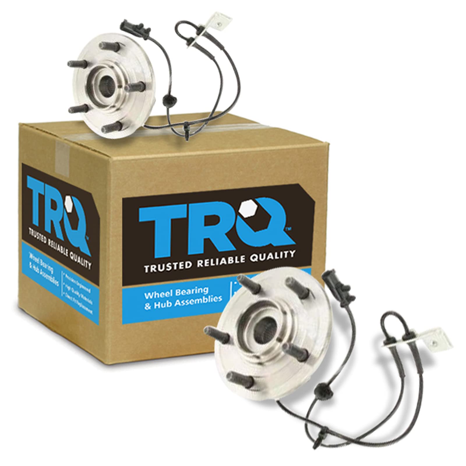 Trq Front Wheel Hub Bearings Assembly Set Compatible With 2007-2008 Chrysler Pacifica