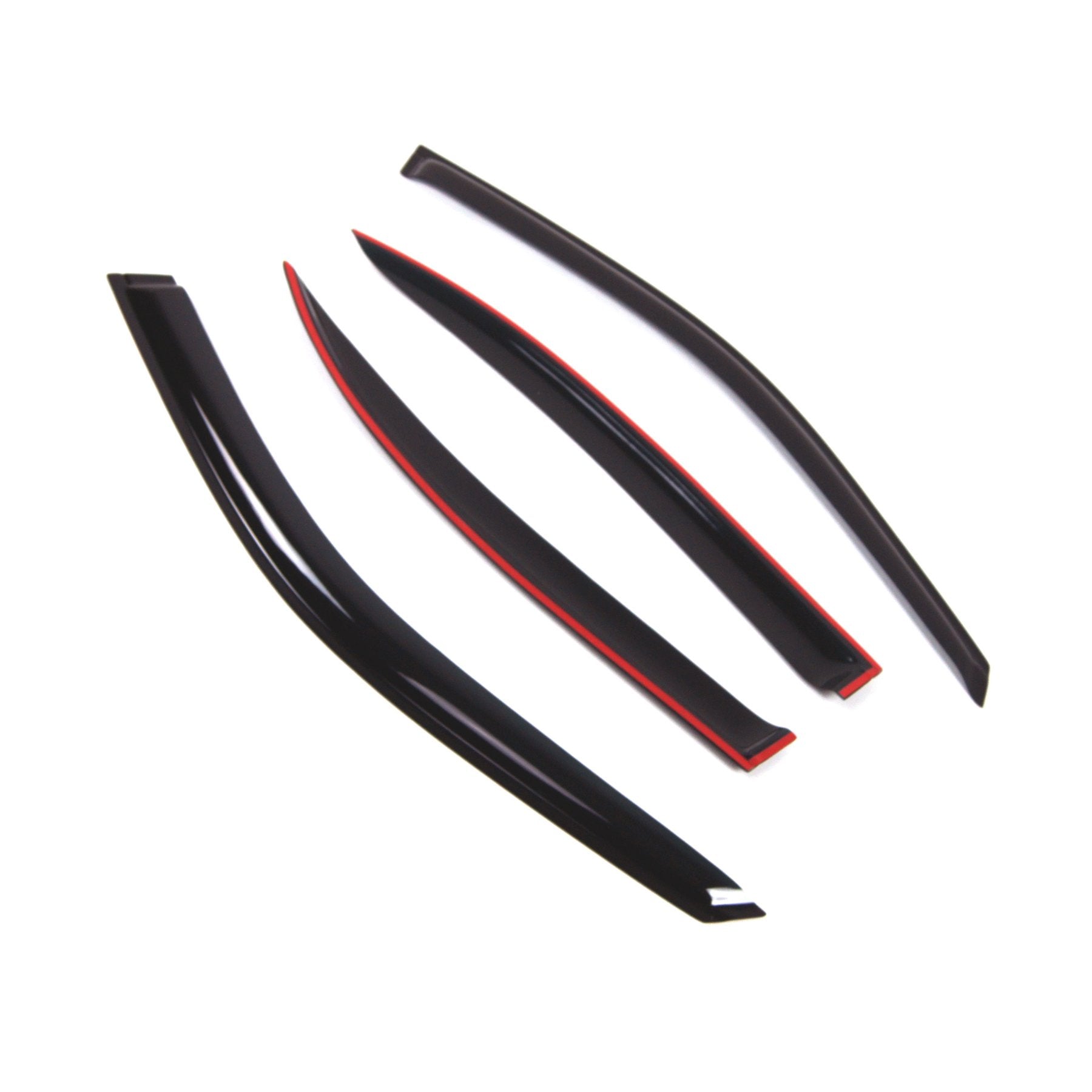 Tuningpros Window Visor Compatible With 2000-2003 Nissan Maxima, Dgwv2-344 Outside Mount Deflector Rain Guard Dark Smoke, 4 Pcs