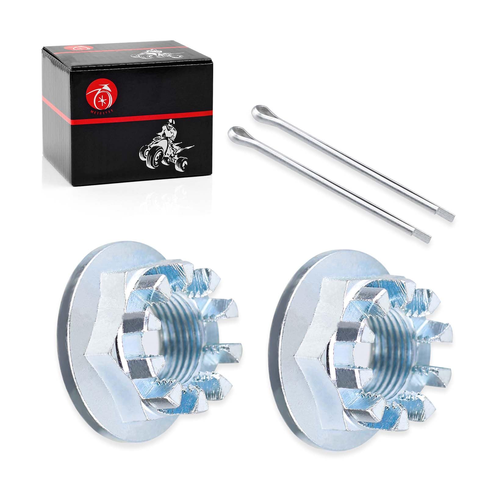 2Pcs Rear Axle Castle Nuts 18mm for Honda TRX200 SX D TRX250X TRX250EX Fourtrax 300 TRX300 TRX300FW TRX300EX TRX400EX TRX450R TR