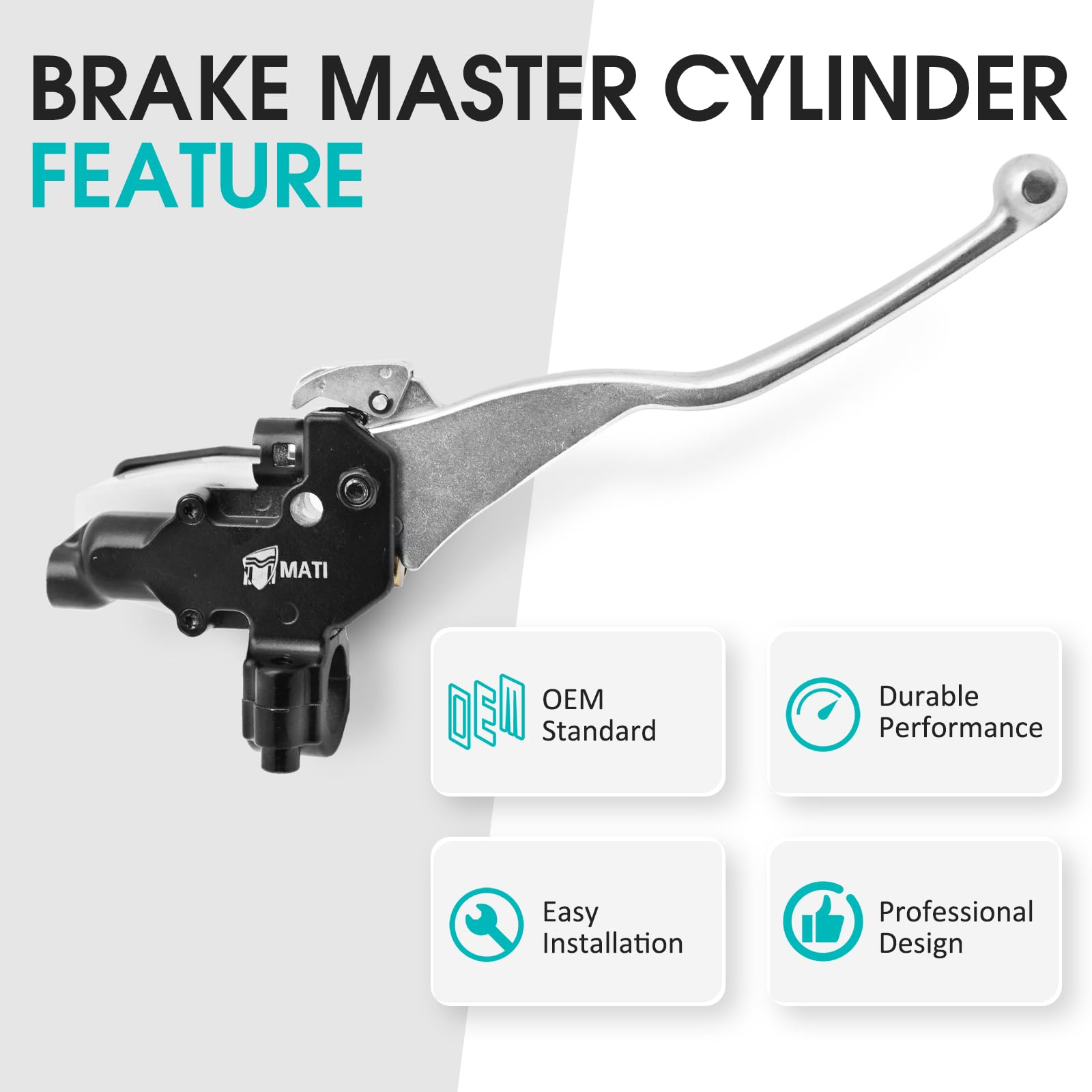 M Mati Left Handlebar Front Brake Master Cylinder For Arctic Cat Atv 250 300 375 400 500 Bearcat 454 0502-387