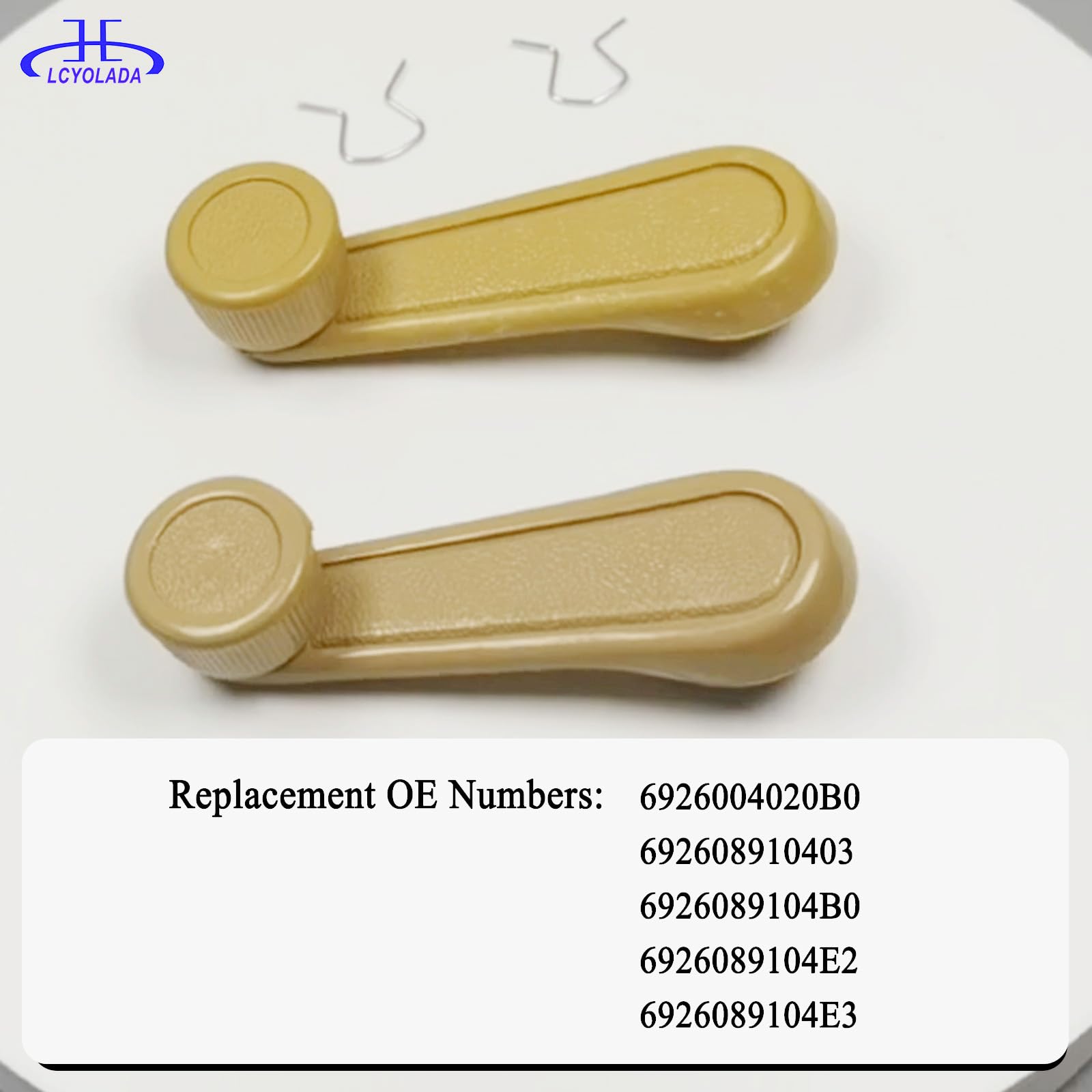 Lcyolada Window Crank Handle,Textured Beige,Compatible with 1973-2017 Toyota Tundra Yaris Matrix Tacoma Corolla Camry Sienna T10